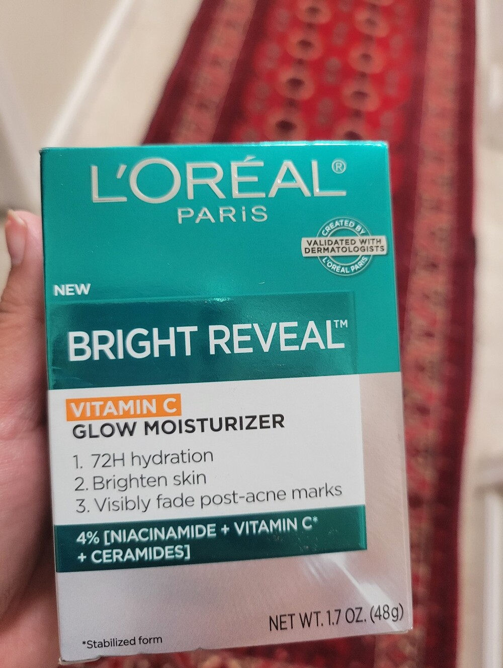 L'Oréal Paris Bright Reveal Vitamin C Glow Moisturizer - 1.7 oz (48g)